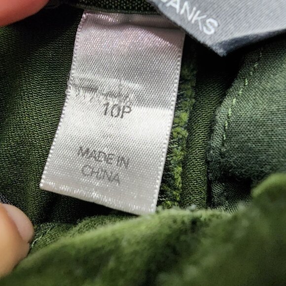 Christopher & Banks Jeans Womens 10 Petite Green Stretch Mid Rise Straight *GUC* - Picture 4 of 13